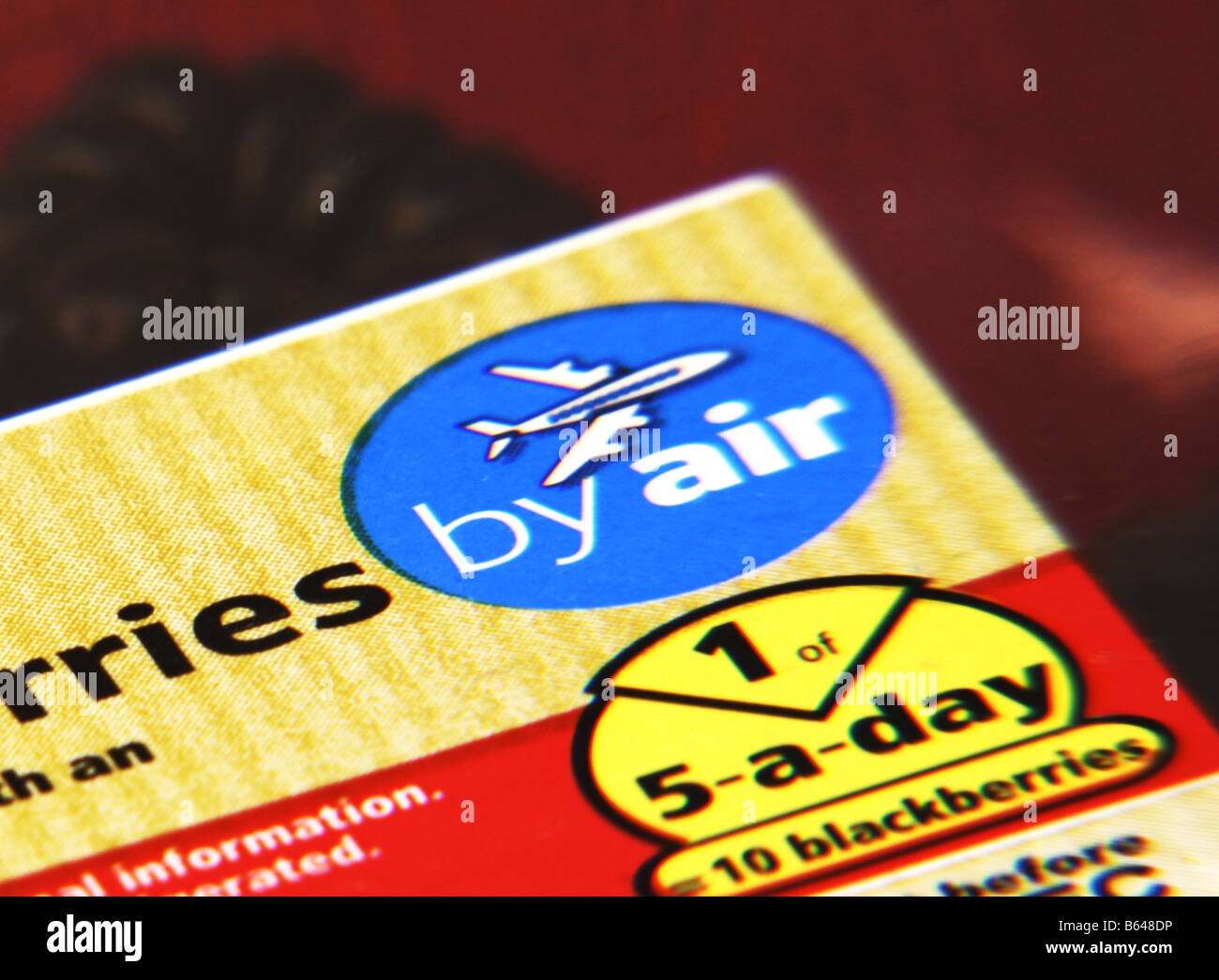 By Air Label Stock Photo - Alamy