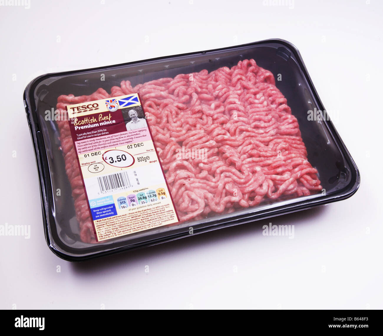 Pack of Tesco Minced Beef Stock Photo Alamy