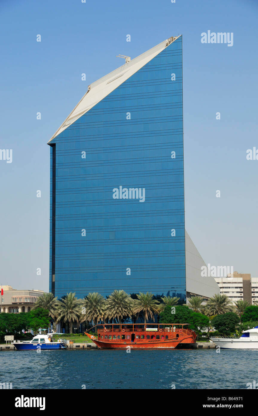Dubai Creek and The Chamber of Commerce and Industry, Deira UAE Stock Photo