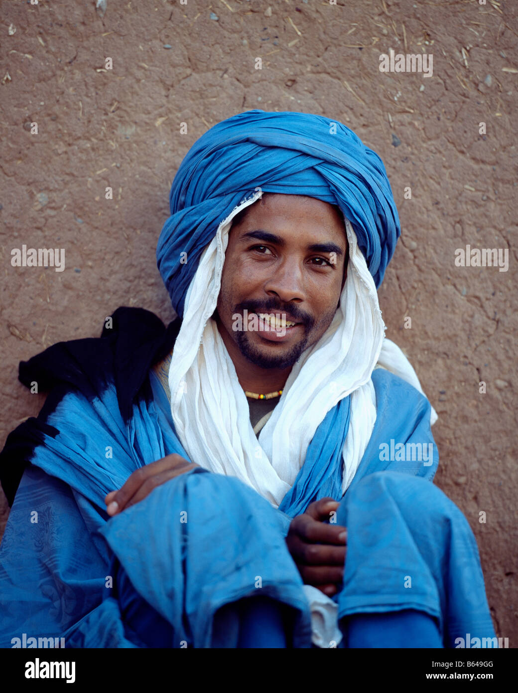Blue man of the desert, Berber tribe, Morocco Stock Photo