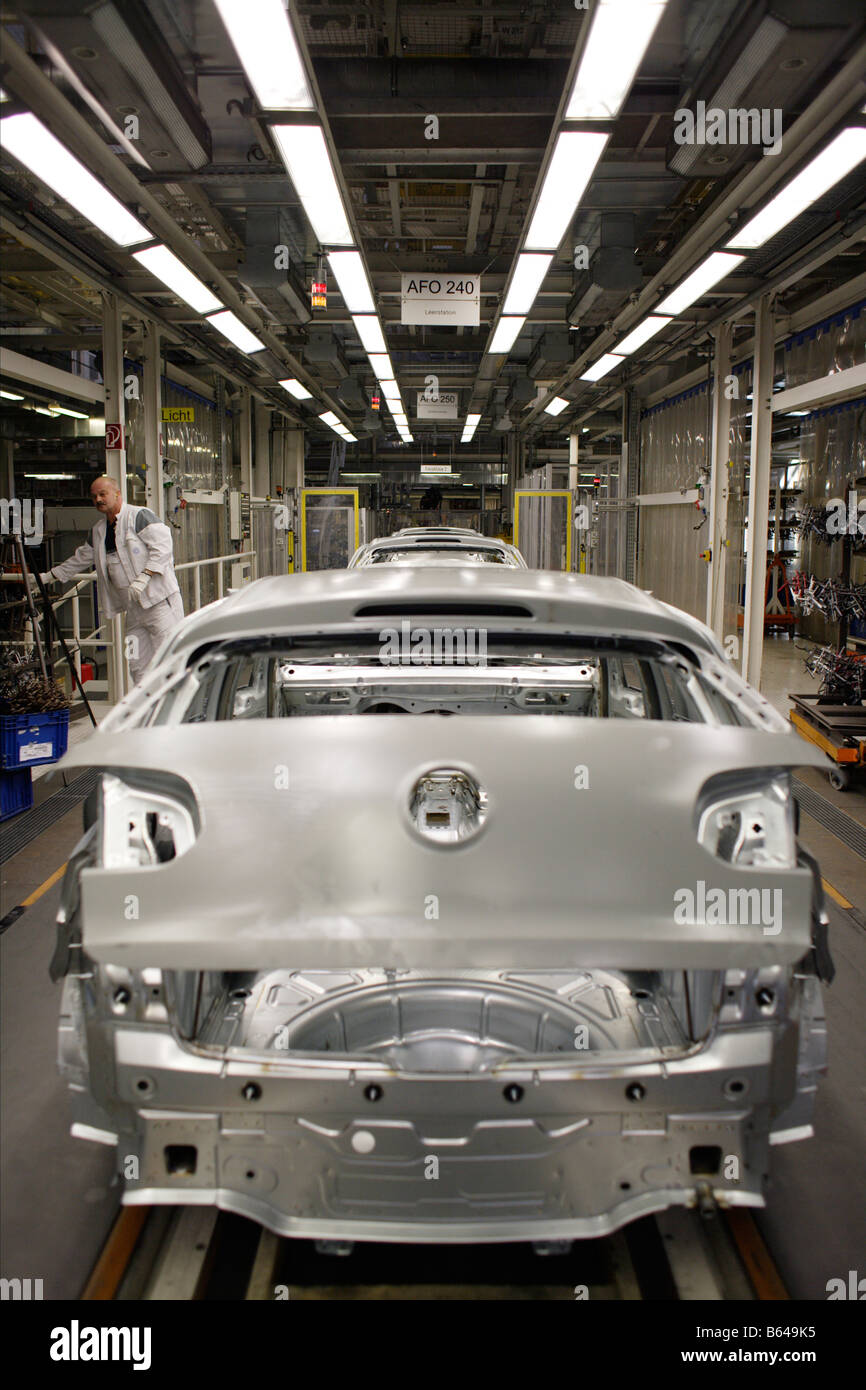 VW Car production car Factory Stock Photo Alamy