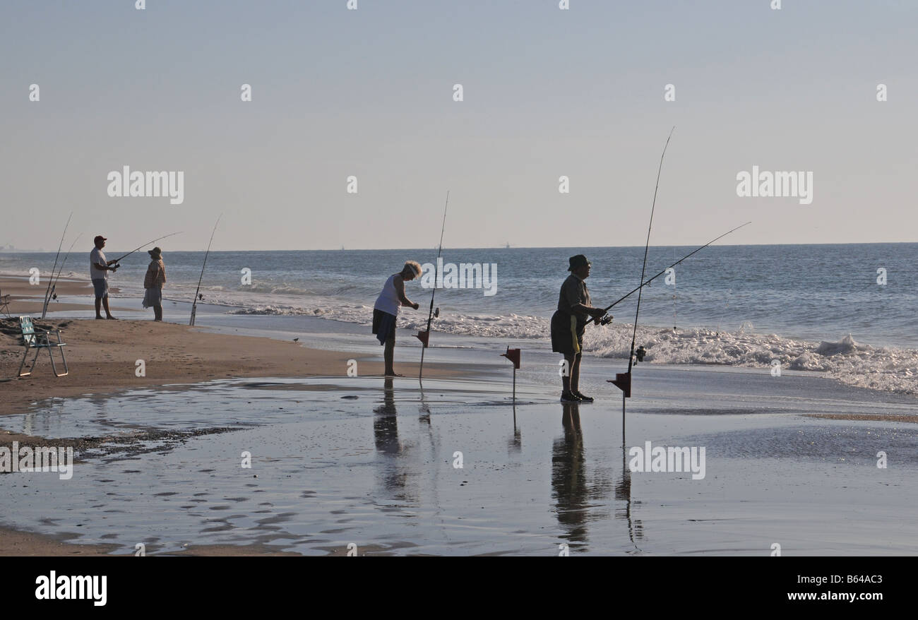 Surf Fishing, North Carolina Stock Photo Alamy