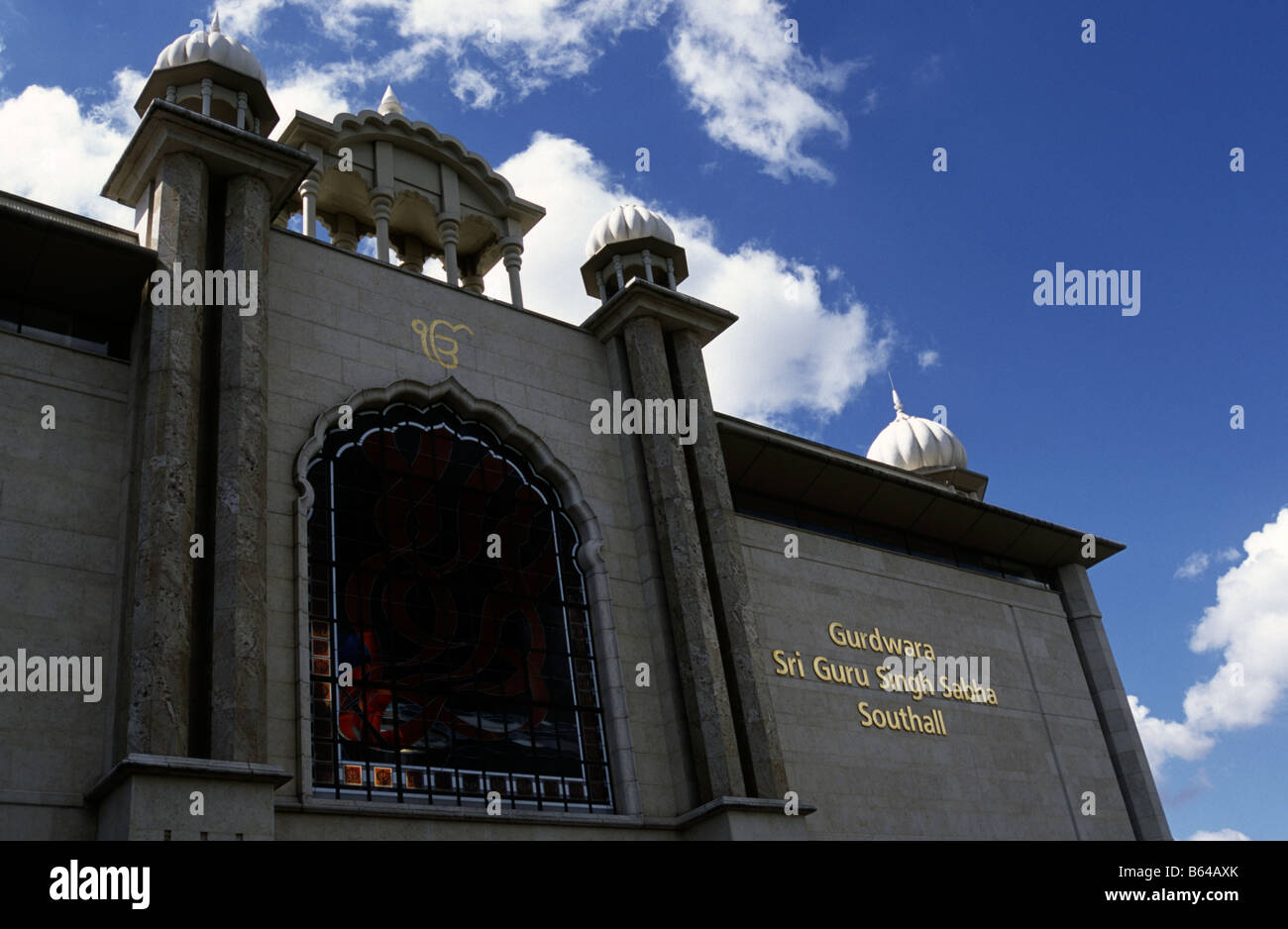 Gurdwara Sri Guru Singh Sabha, Southall West London UK Stock Photo