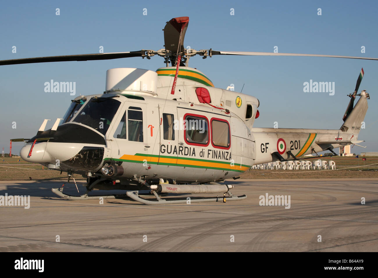 Italian Customs Agusta-Bell 412 helicopter Stock Photo