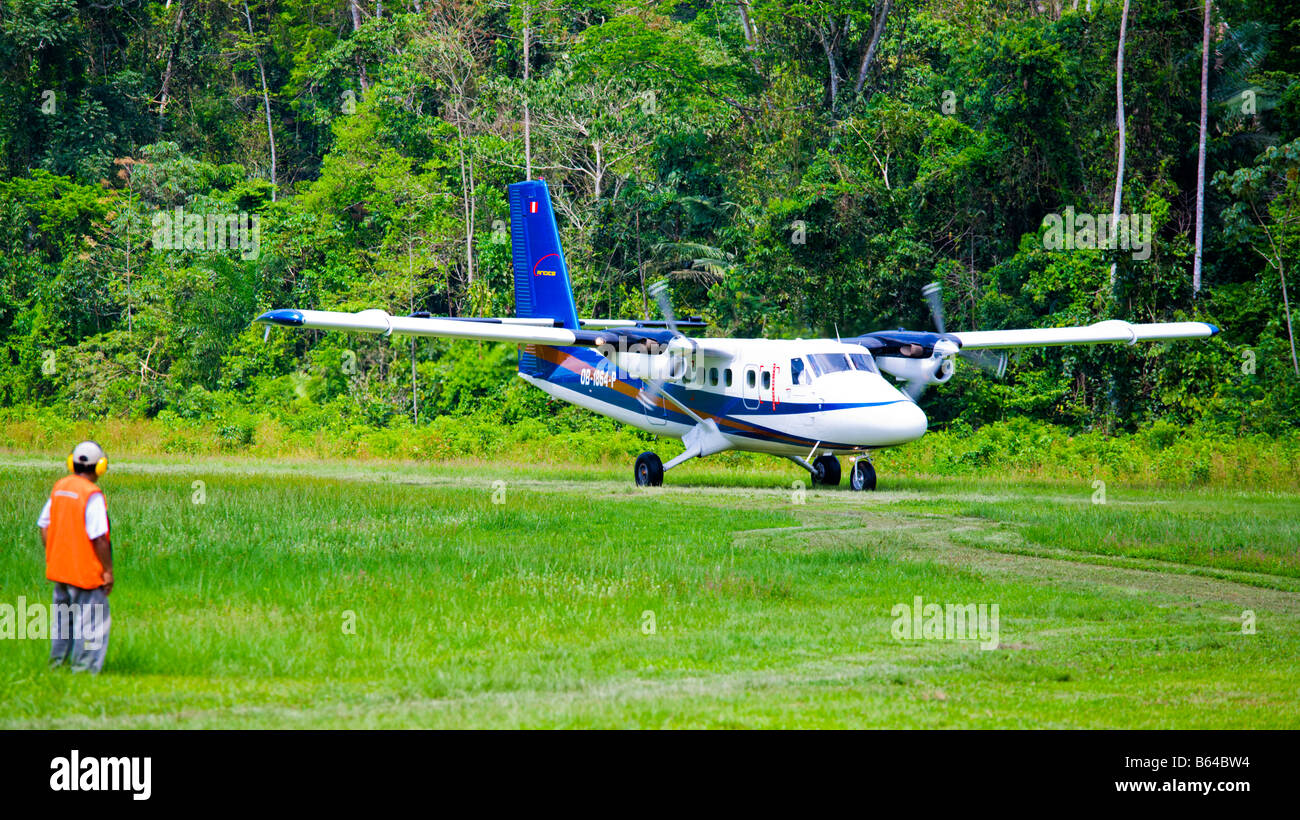 Jungle airstip Stock Photo