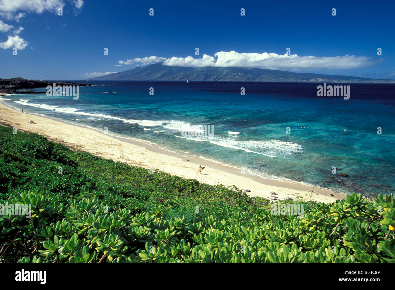 Kapalua, Maui, Hawaii with Molokai in the distance Stock Photo Alamy