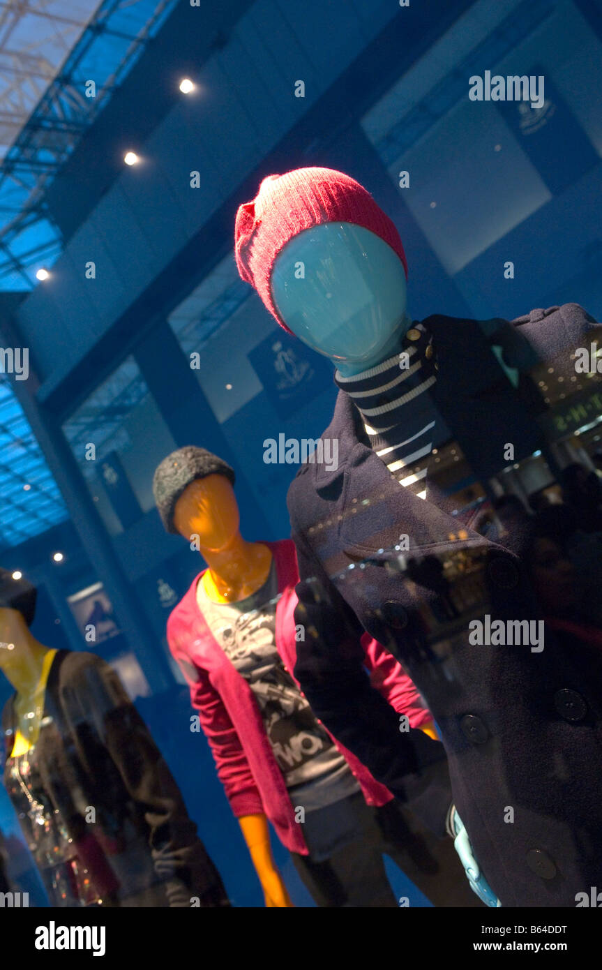 Mannequins in a shop window at the Bullring Shopping Centre Birmingham