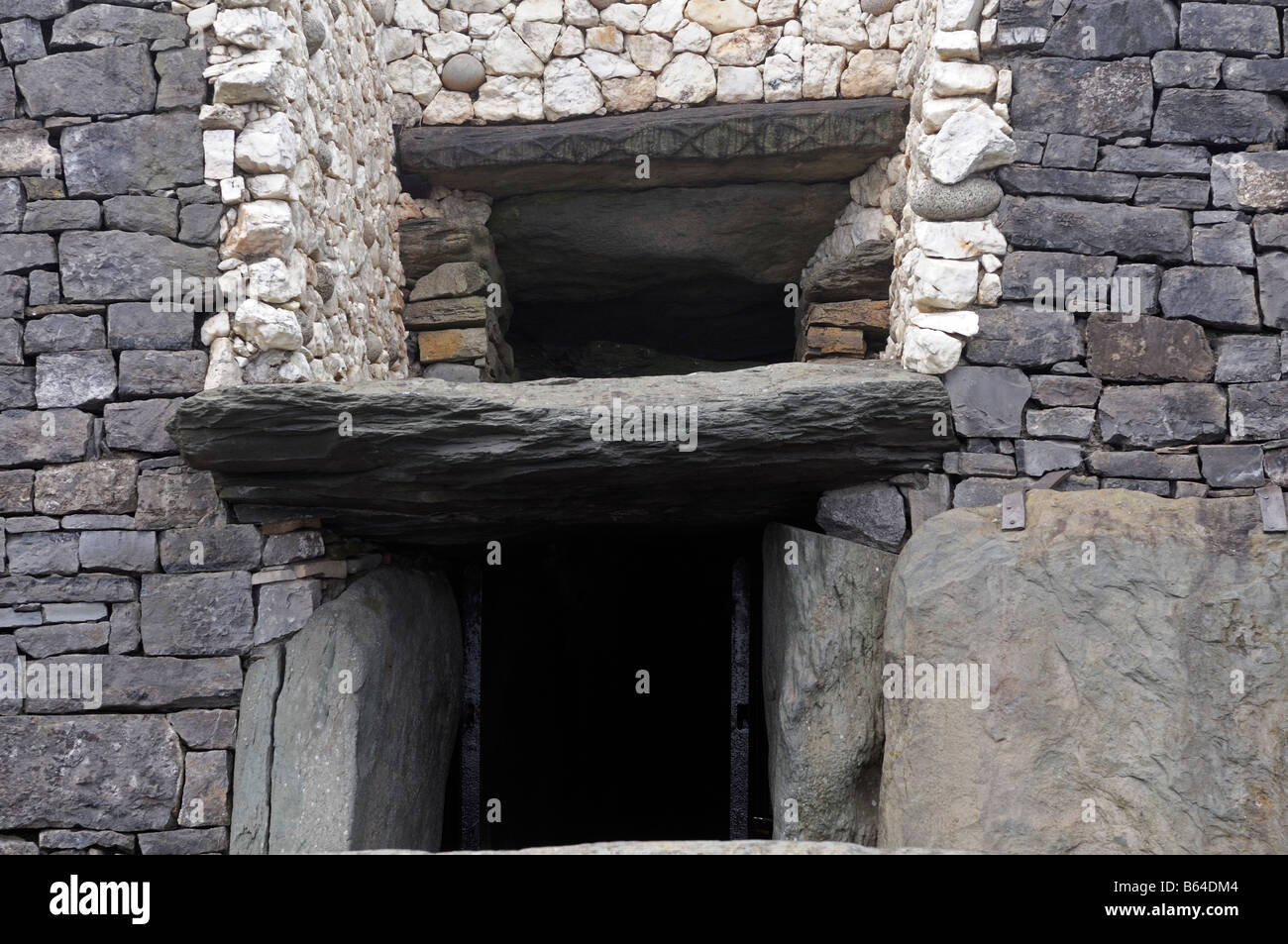 Detail closeup close up of the lightbox entrance stone and door
