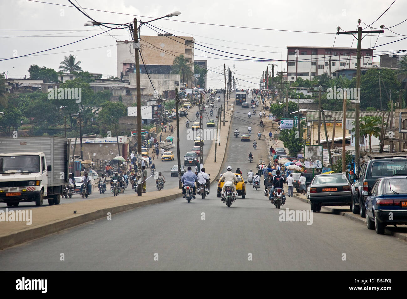 Traffic Douala Cameroon Africa Stock Photo