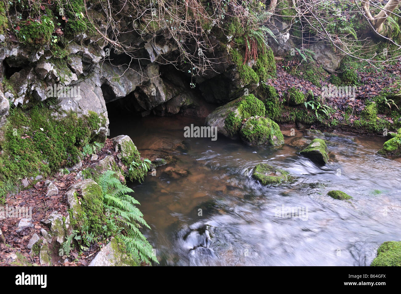 Source of the River Loughor Black Mountain Carmarthenshire Wales Stock Photo