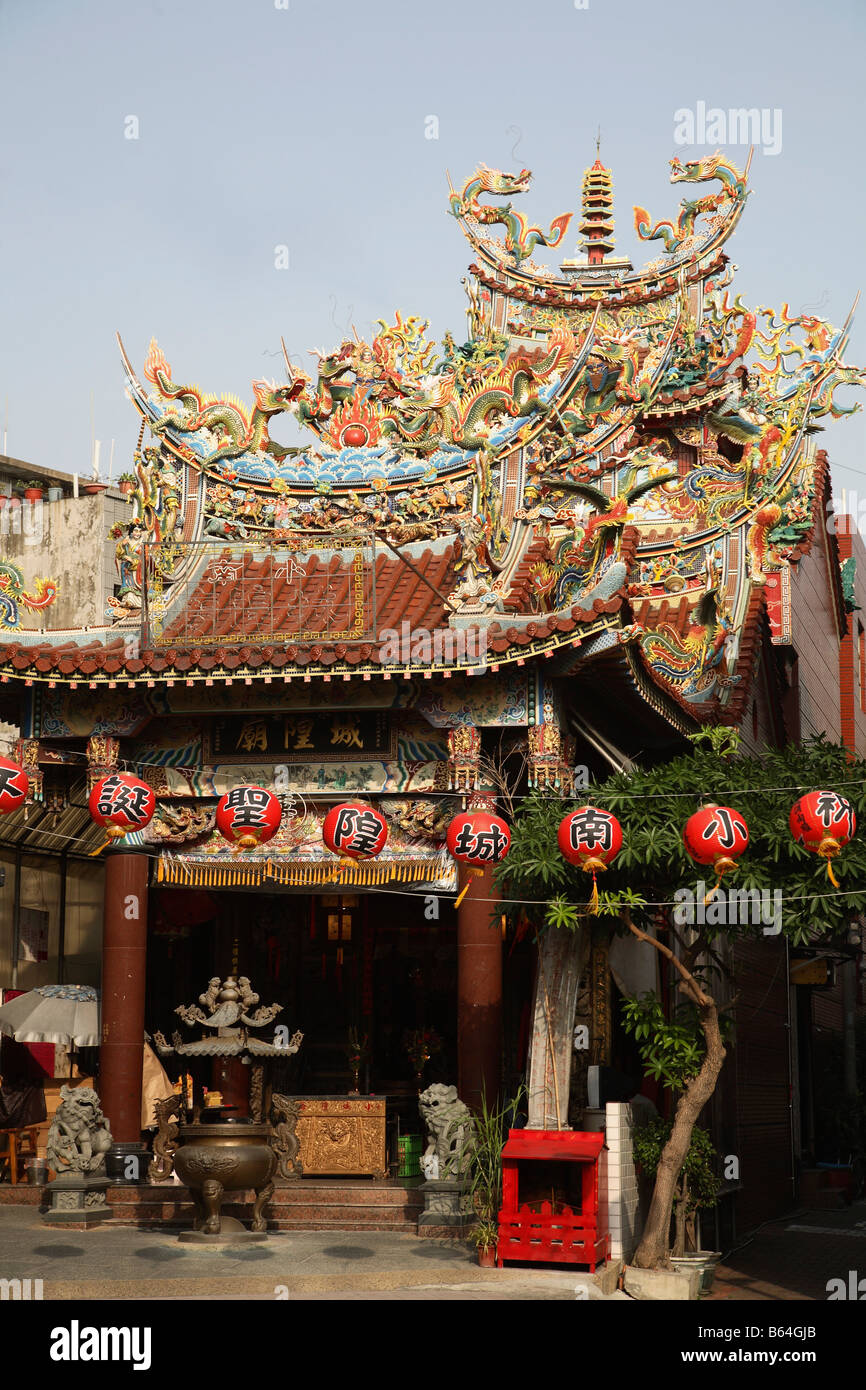 Taiwan Tainan Small City God Temple Stock Photo
