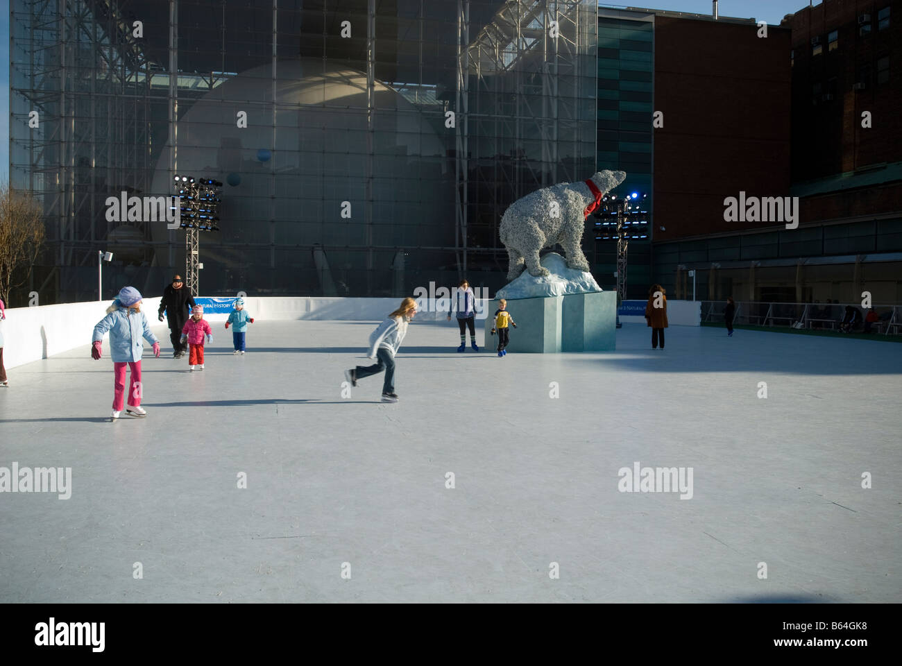 Ice skaters enjoy the new 12 000 square foot Polar Ice Rink at the