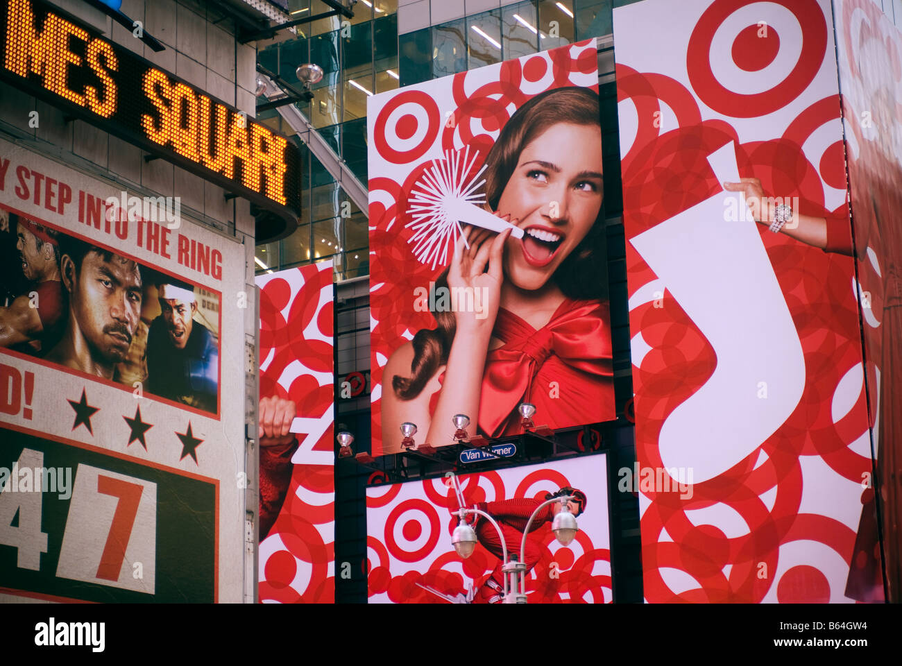 A billboard advertising Target department stores is seen in Times