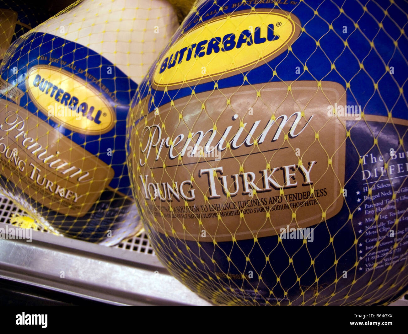 Butterball brand frozen Turkeys for sale in a supermarket in New York Stock Photo Alamy