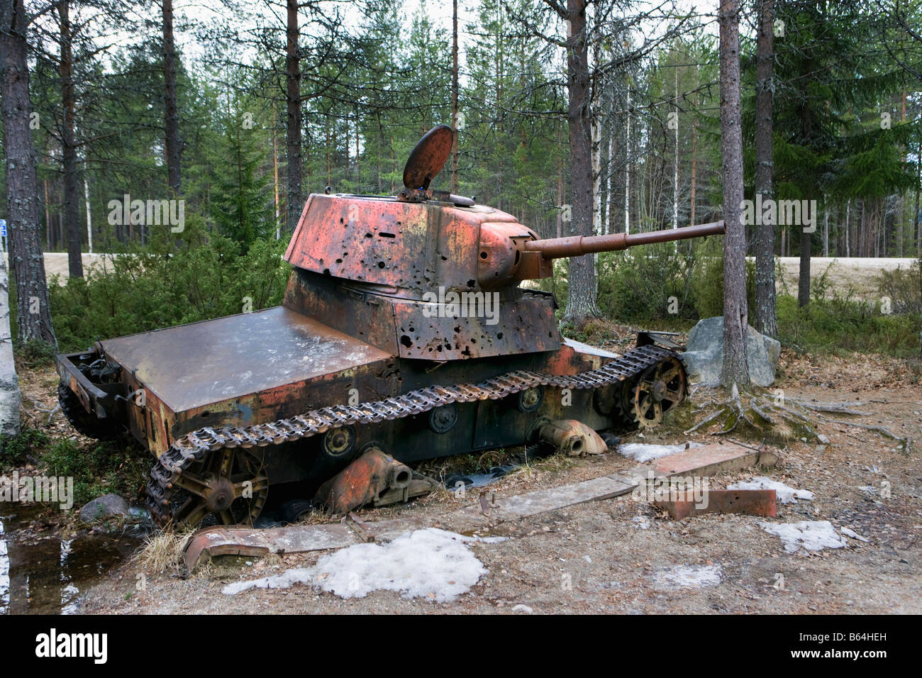 Finaldn, Suomussalmi, Winter war museum, exhibition and memorial. Stock Photo