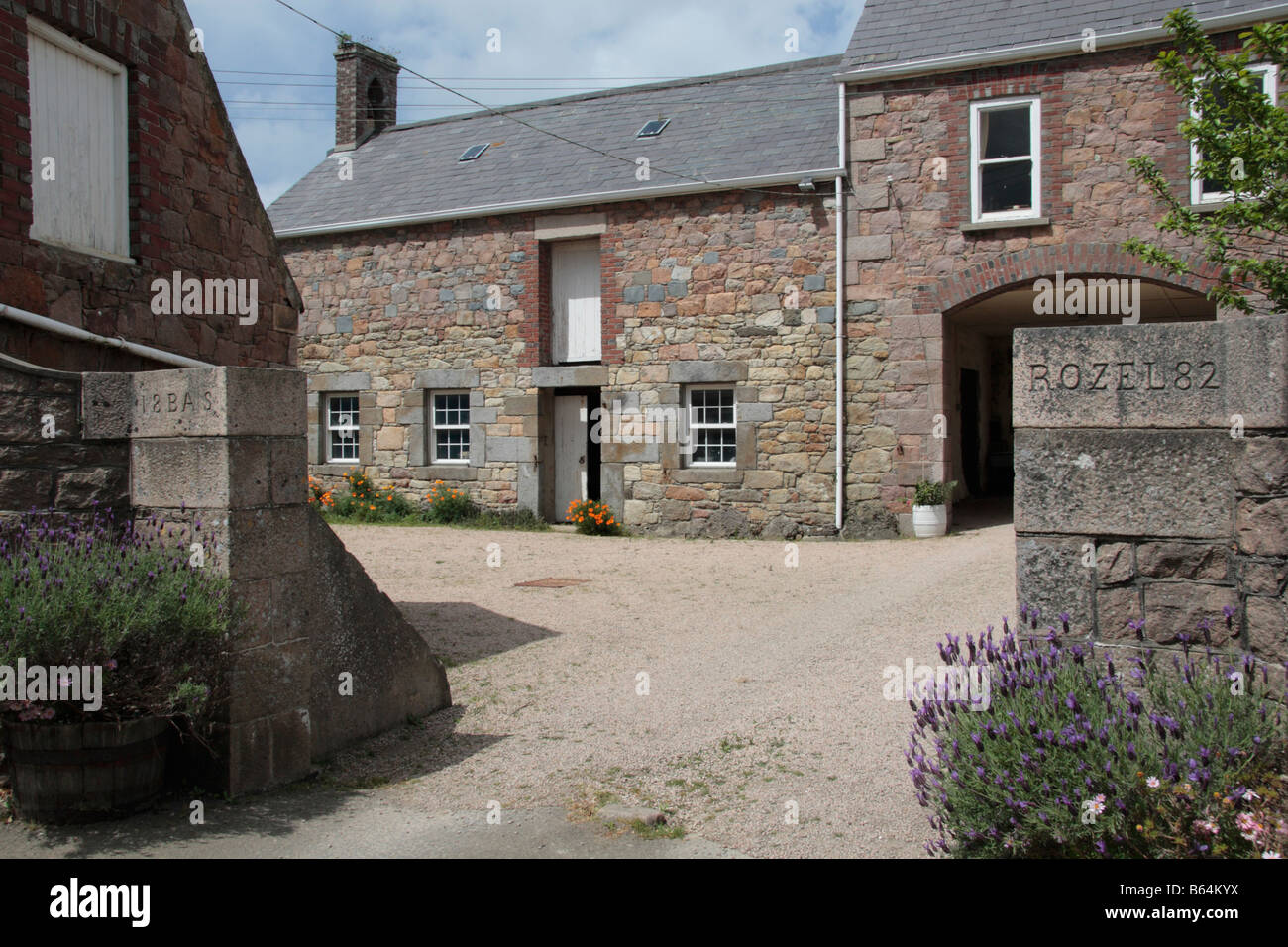 Bas Rozel a typical granite stone built farmhouse in Rozel Jersey