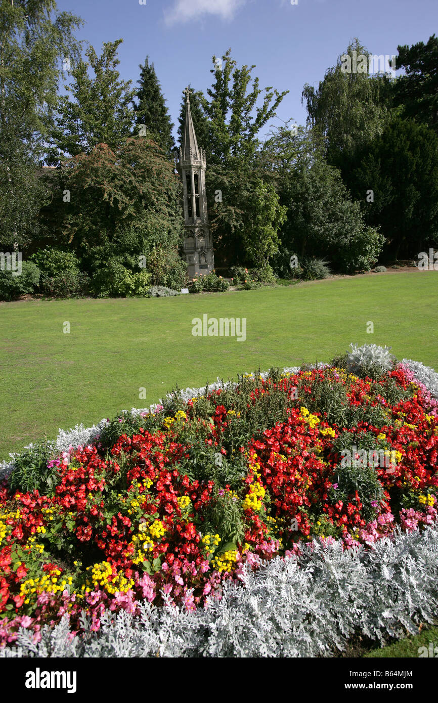 City of Peterborough, England. Flower bed in Peterborough’s Bishops ...