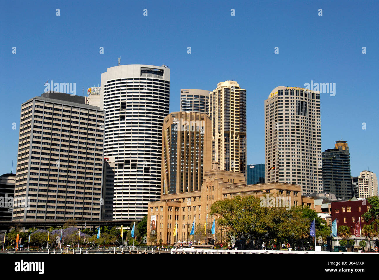 Modern buildings, business district, Sydney, Australia Stock Photo