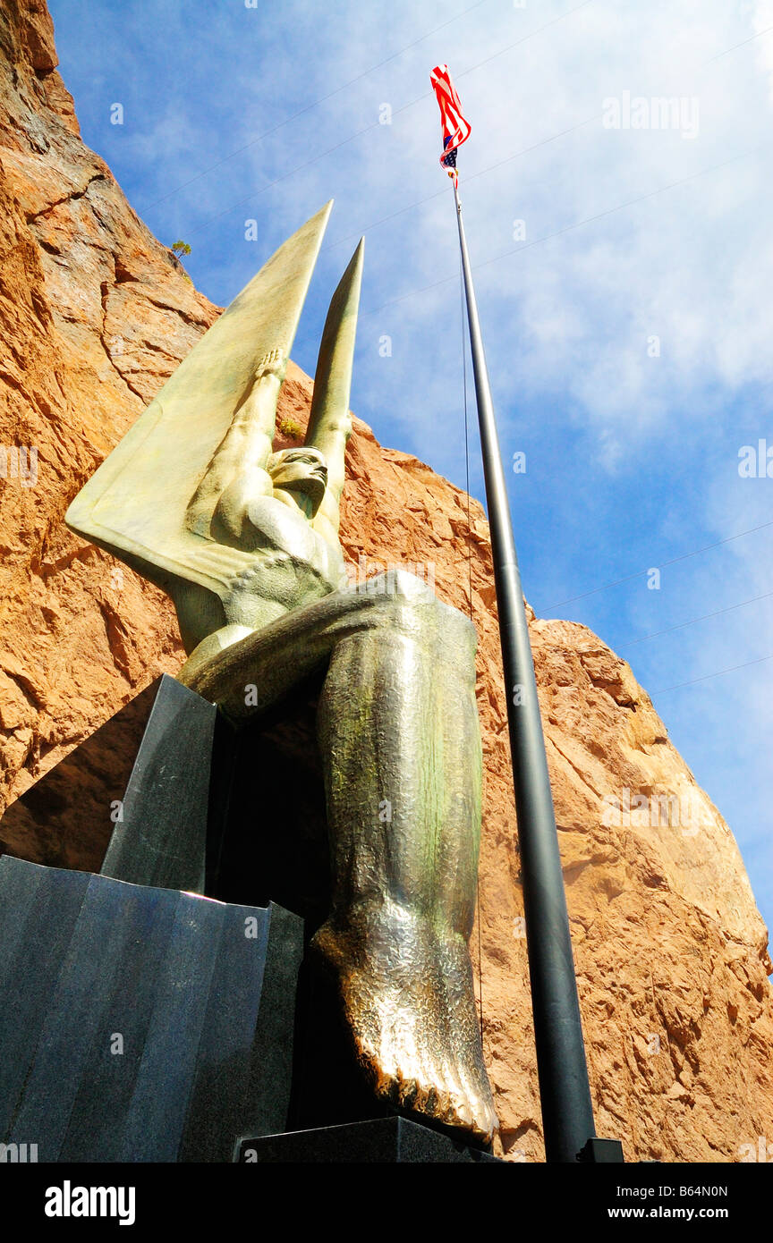 Winged Figure of the Republic, Hoover Dam Stock Photo