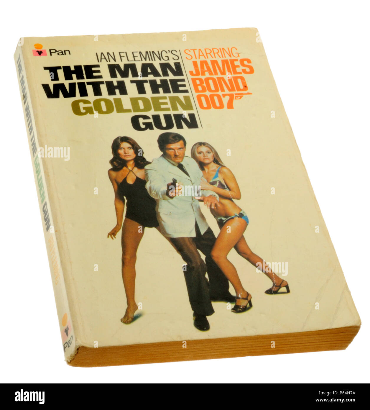 James Bond The Man With The Golden Gun paperback by Ian Fleming Stock Photo