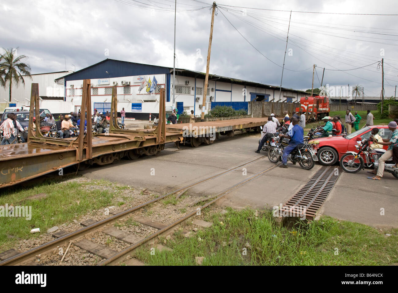 Level crossing Douala Cameroon Africa Stock Photo