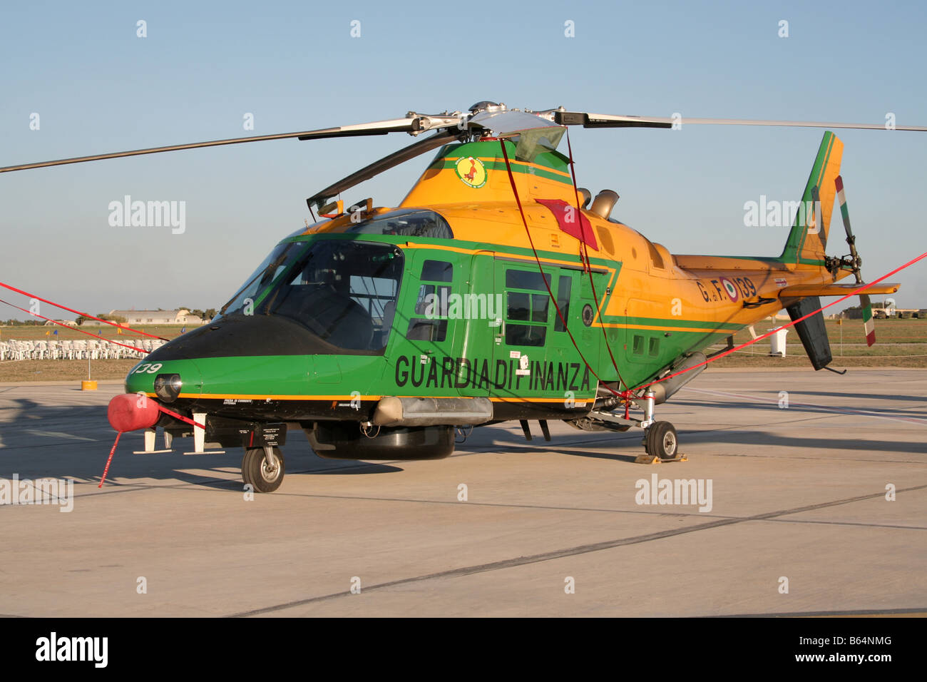 Agusta A109 helicopter of the Italian Guardia di Finanza or Customs Service Stock Photo