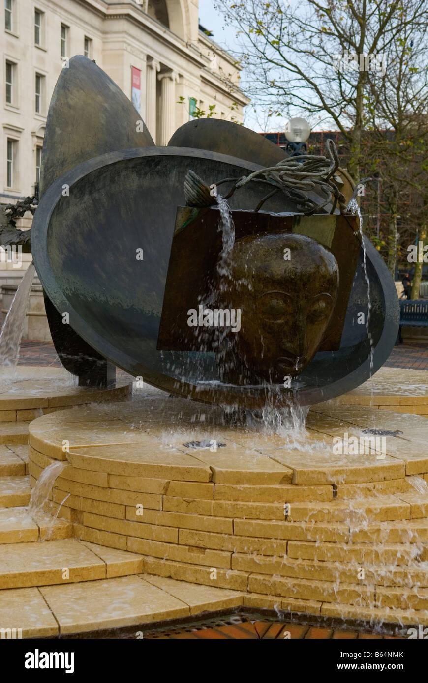 The Spirit of Enterprise Fountain Centenary Square Birmingham Stock Photo