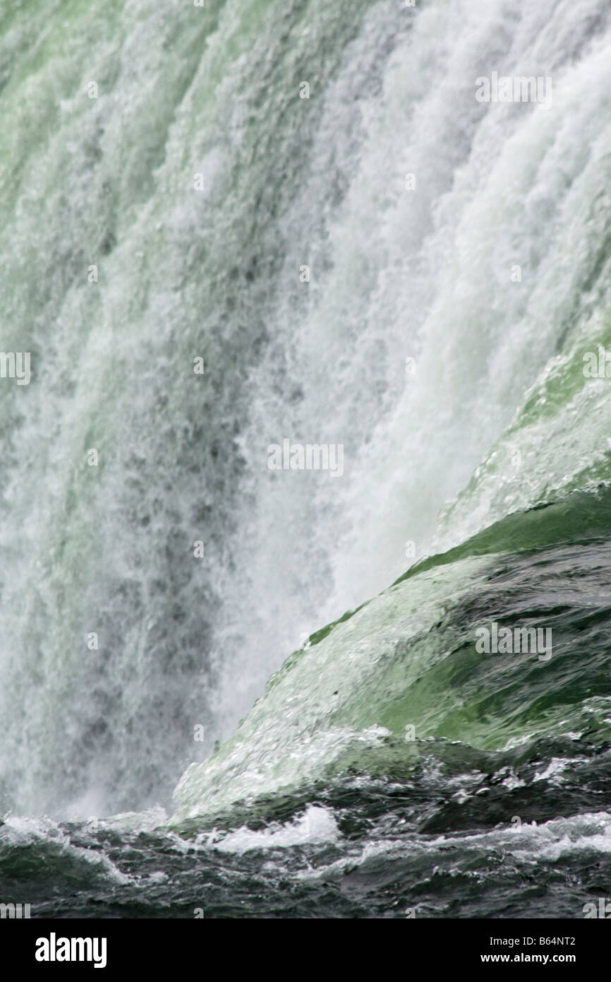 The edge of the Horseshoe Falls - Niagara Falls, Ontario, Canada Stock Photo
