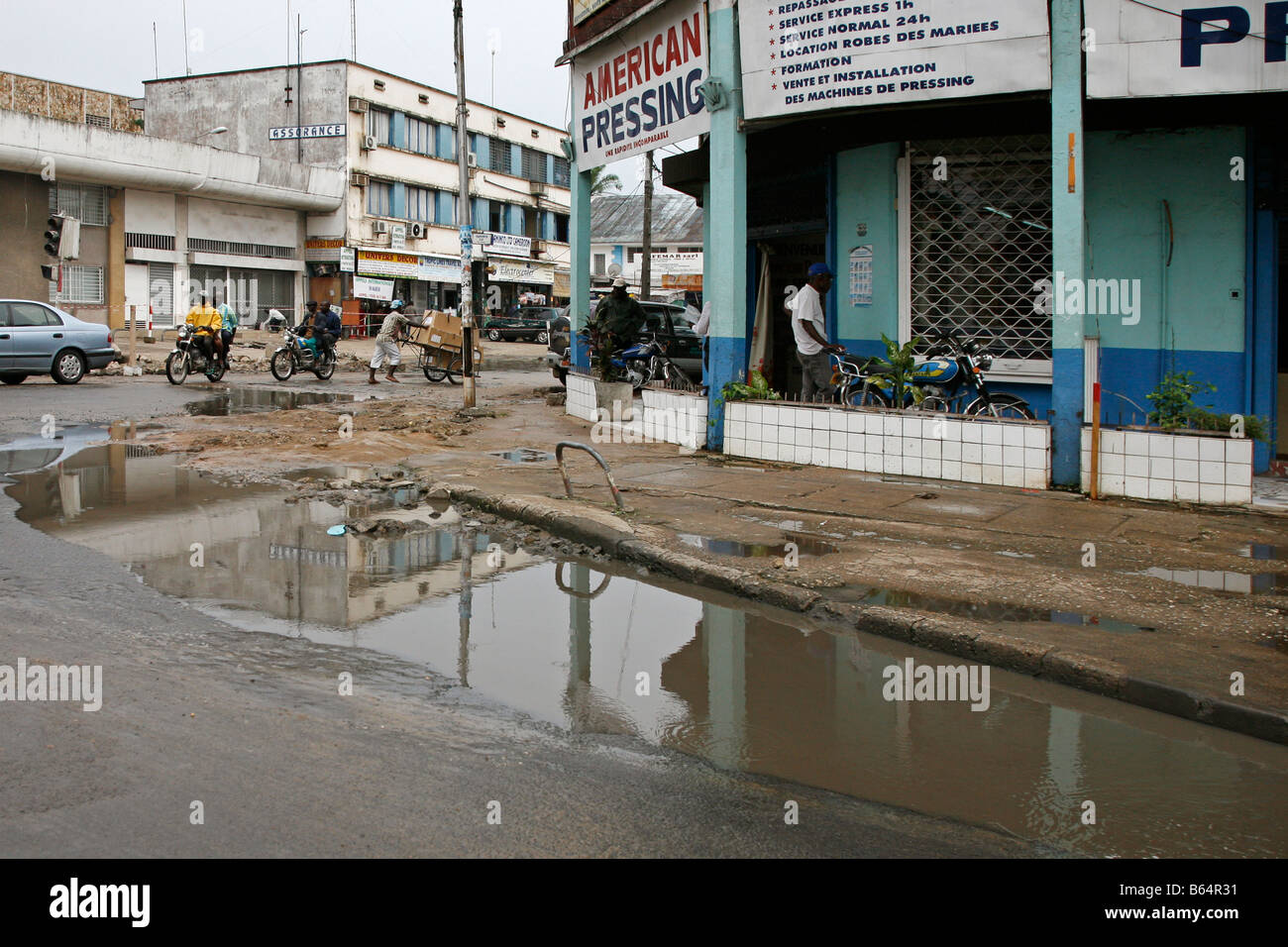 Rainy season Douala Cameroon Africa Stock Photo