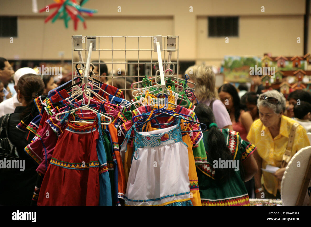 Scene of the Artisan's fair at Panama City. Stock Photo