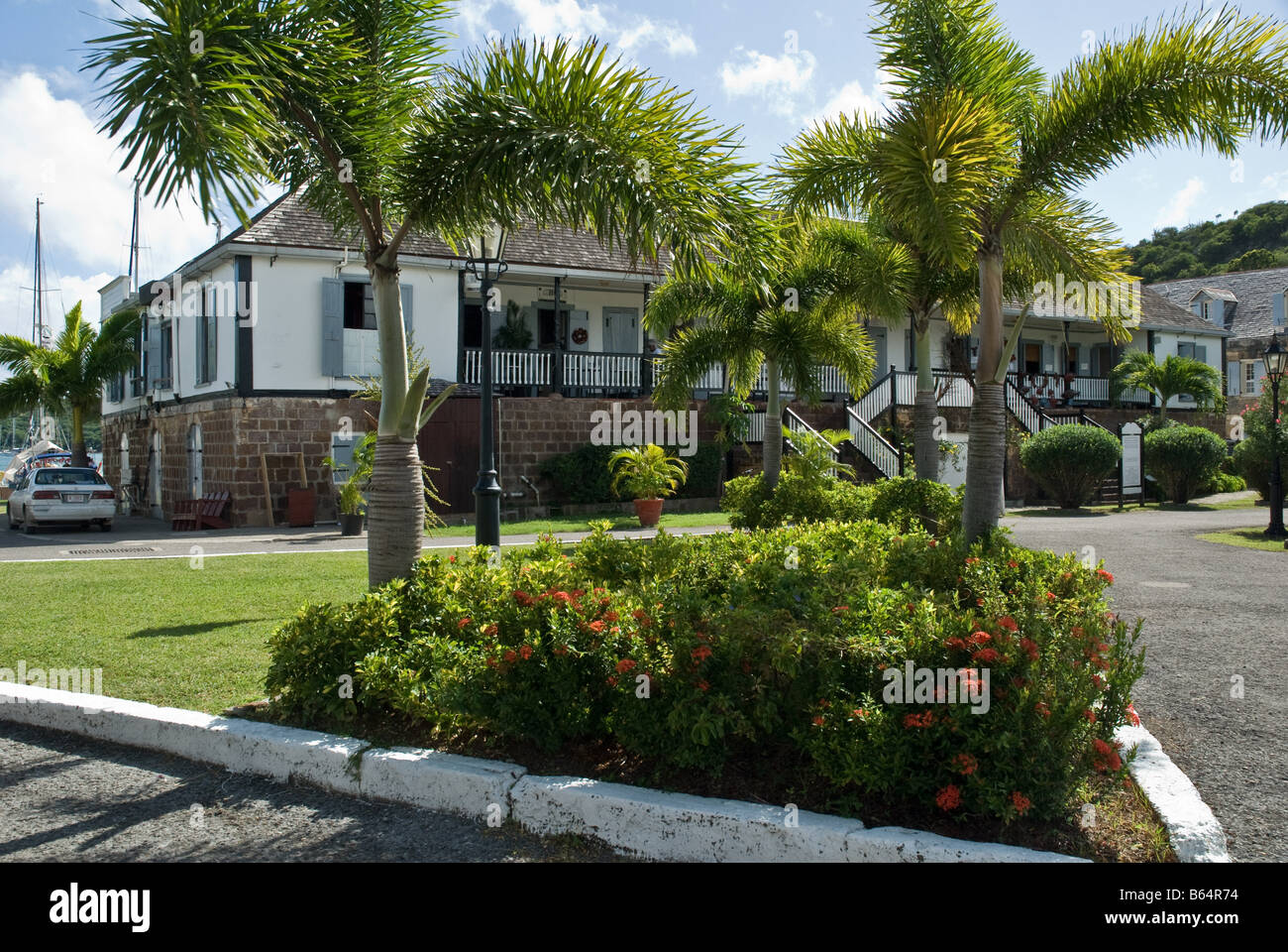 Officers' Quarters, Nelson's Dockyard, English Harbour, Antigua Stock Photo