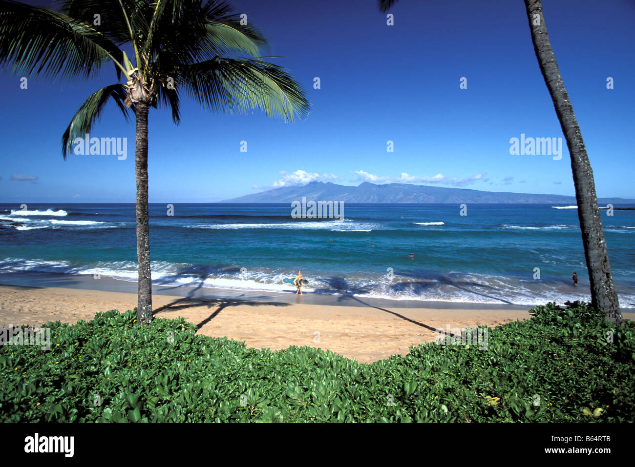 Napili Bay, Maui, Hawaii with Molokai in the distance Stock Photo Alamy