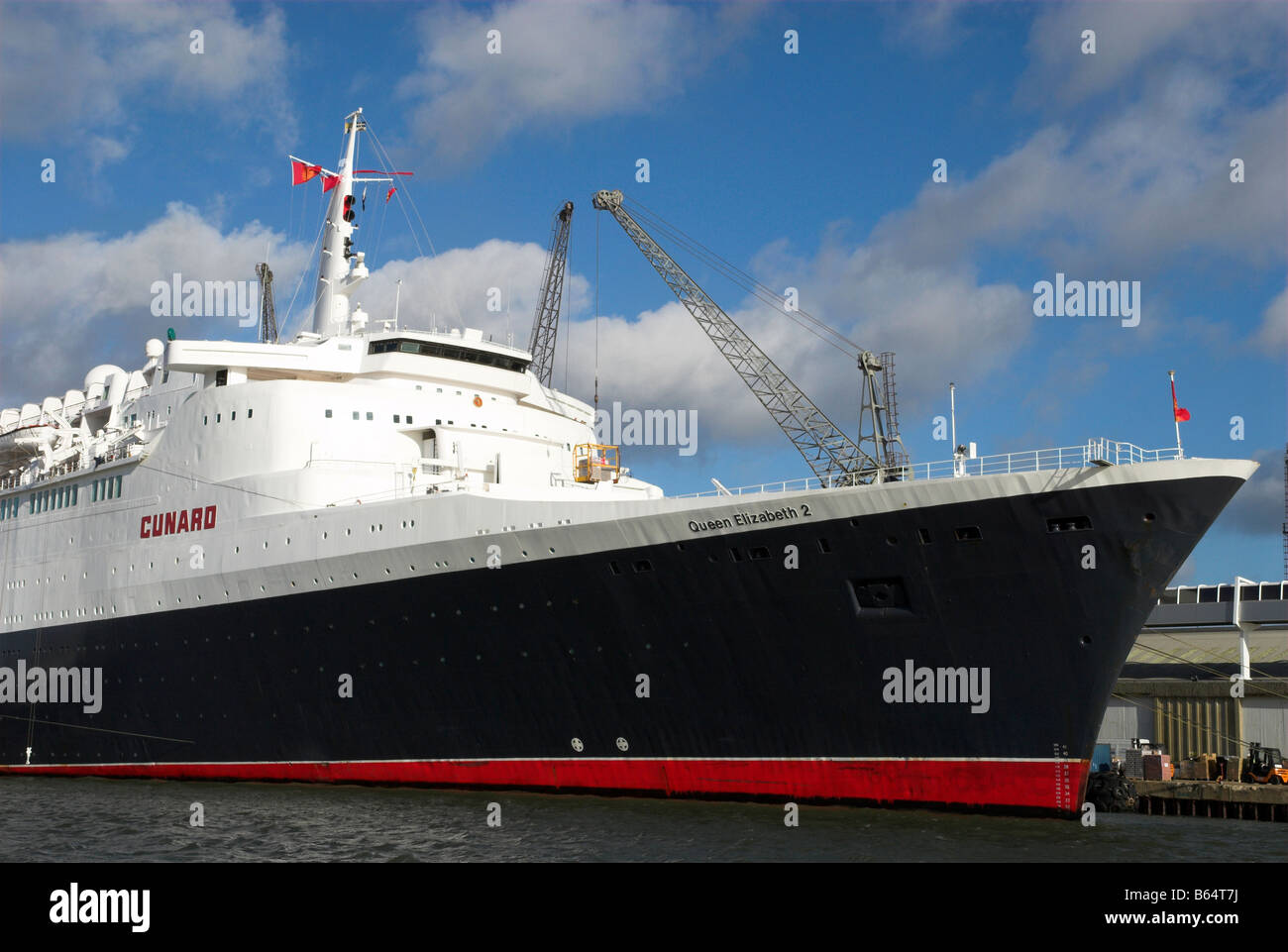 QE2 in Southampton Docks For The Last Time on 11th November 2008 Stock Photo