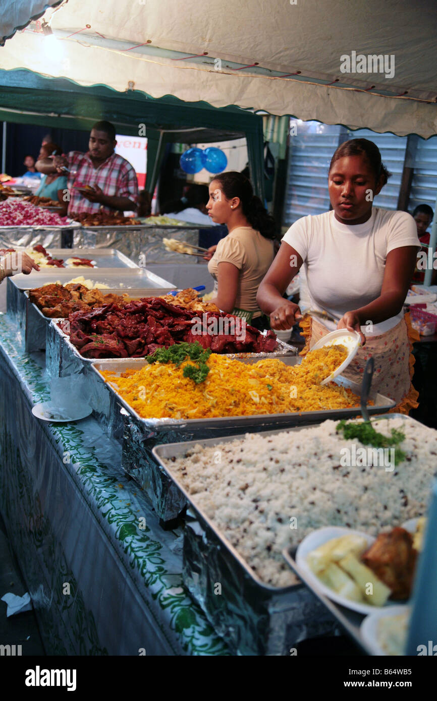 Popular food market at Panama City showing the traditional foods from the country Stock Photo