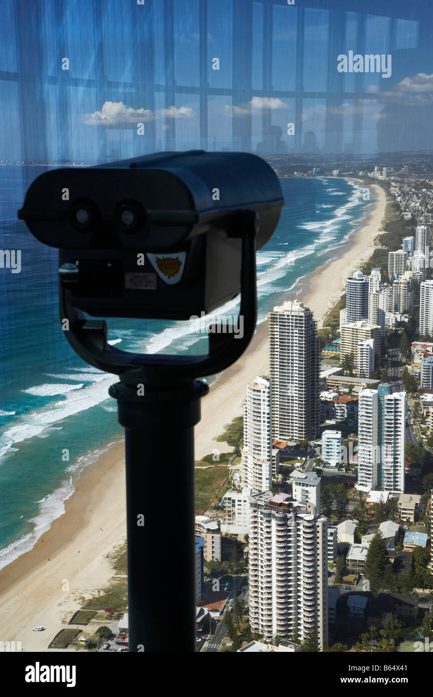 View From Q1 Skyscraper Surfers Paradise Gold Coast Queensland Australia Stock Photo