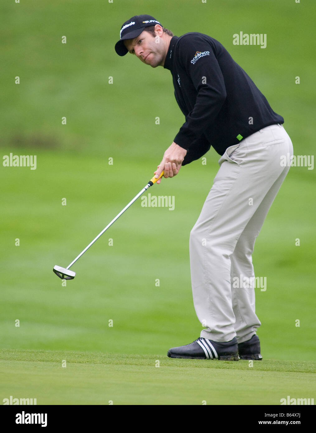 THE BELFRY ENGLAND SEP 25 Bradley DREDGE WAL competing in the British  Masters PGA European Tour golf tournament at the Belfry Stock Photo - Alamy