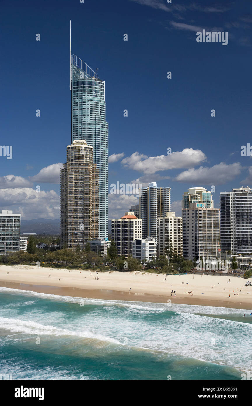 Q1 Skyscraper Surfers Paradise Gold Coast Queensland Australia aerial ...