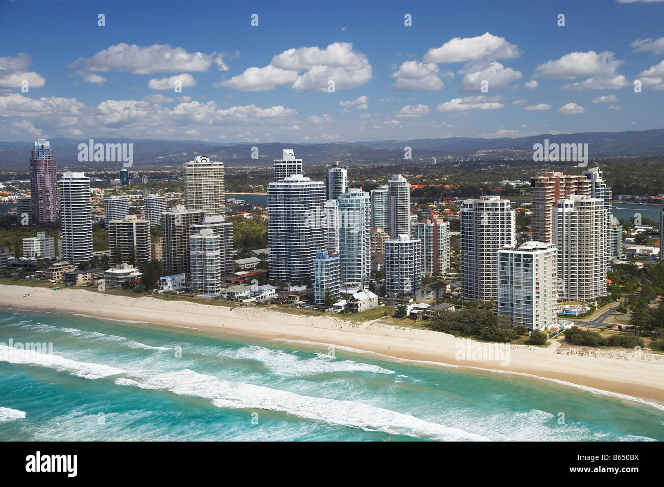 Main Beach Gold Coast Queensland Australia aerial Stock Photo