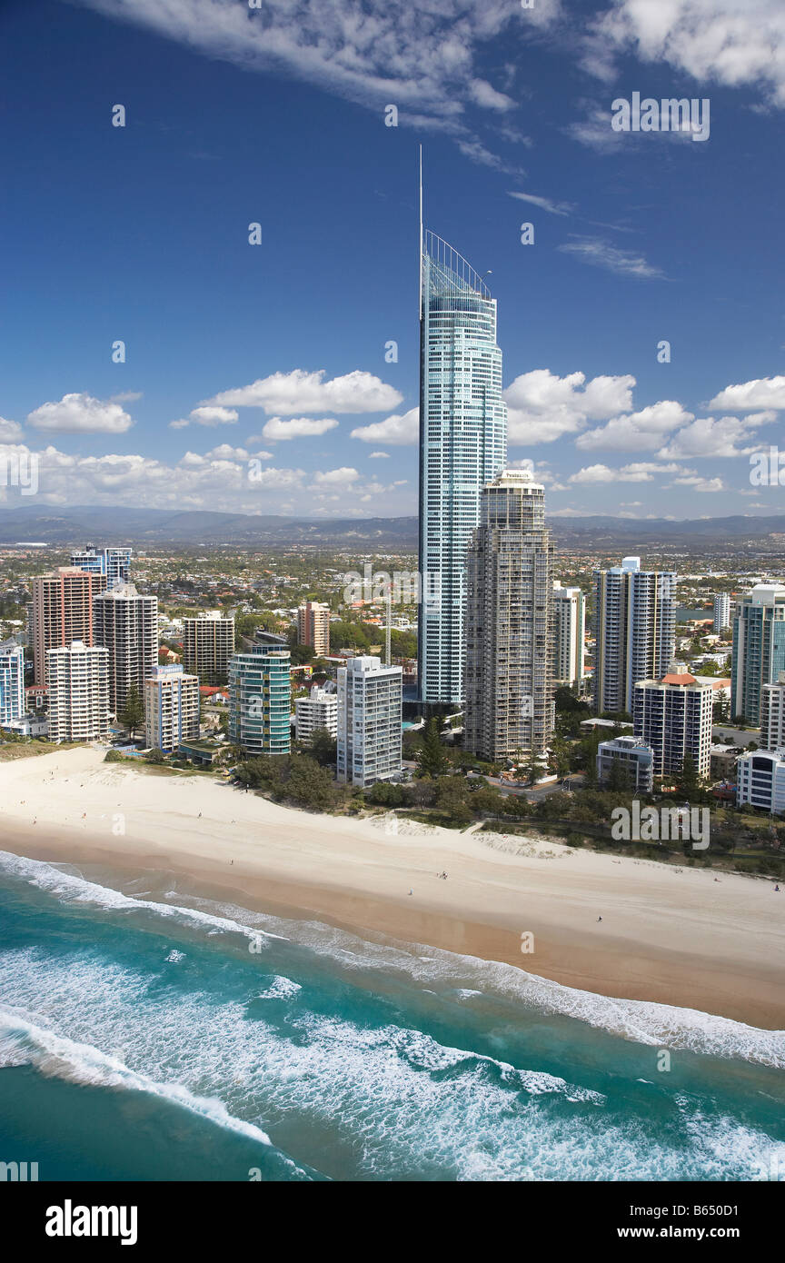 Q1 Skyscraper Surfers Paradise Gold Coast Queensland Australia aerial
