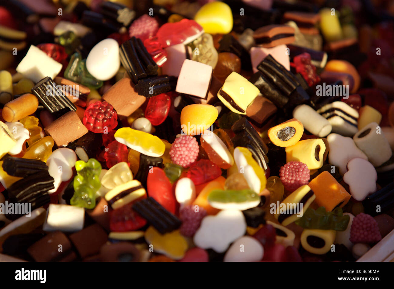 A selection of licorice sweets Stock Photo Alamy