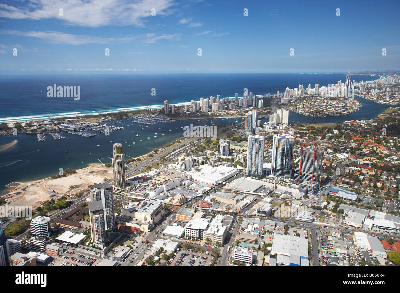 Southport Gold Coast Queensland Australia aerial Stock Photo