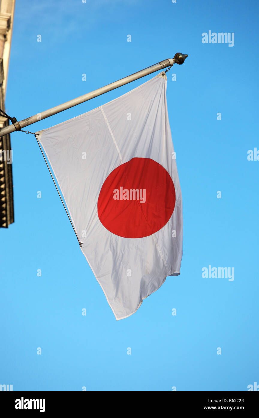 Japan Ropeway Flag A Japanese flag on a flag pole Stock Photo - Alamy