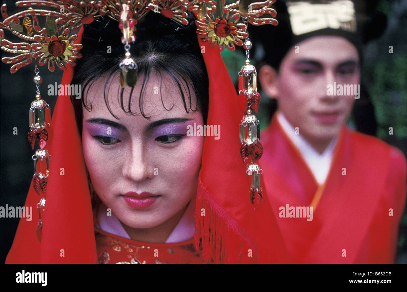 China. Hong Kong. Traditonal marriage. Stock Photo