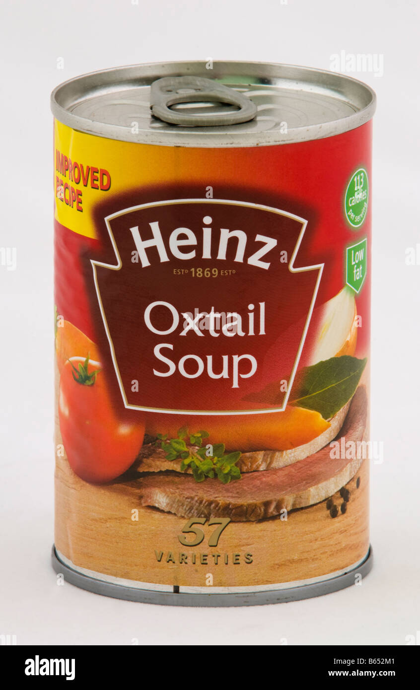 Can of Heinz oxtail soup sold in the UK Stock Photo