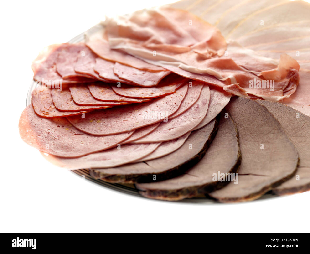 Cooked Meat Platter Stock Photo