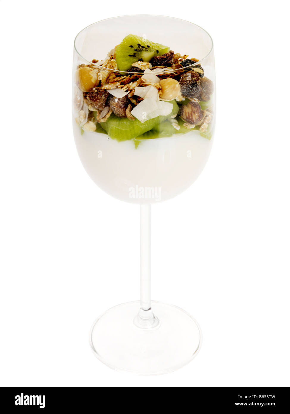 Yogurt with Fruit and Nuts Stock Photo Alamy