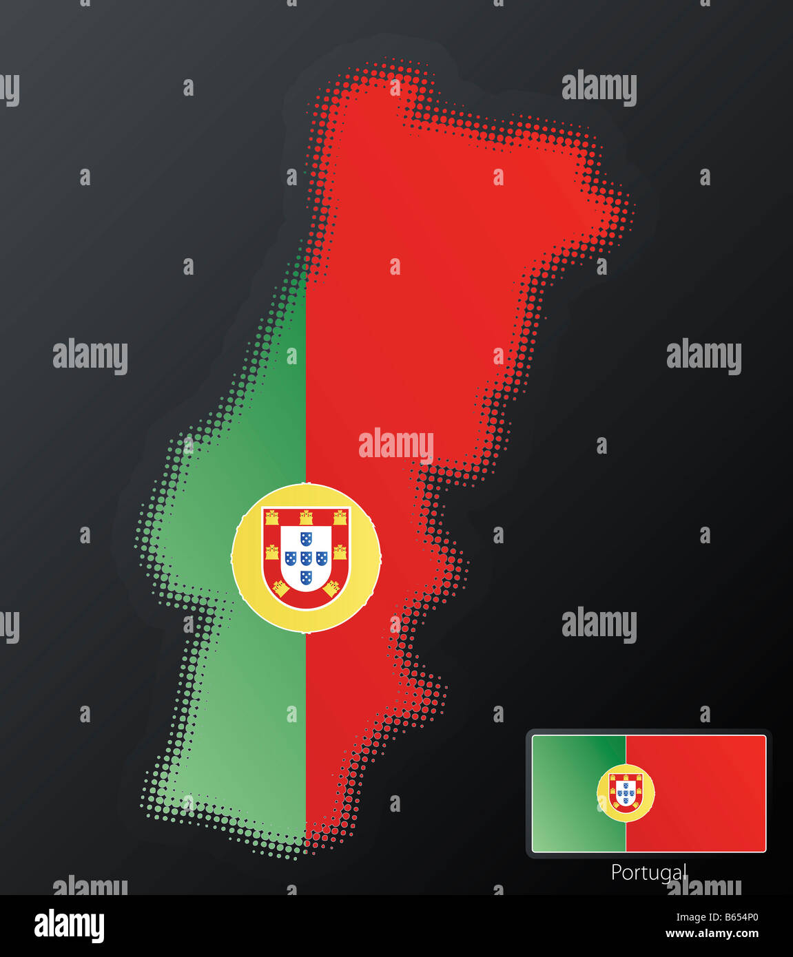 Europe 3D map with flag Portugal Stock Photo by ©albasu 66877853