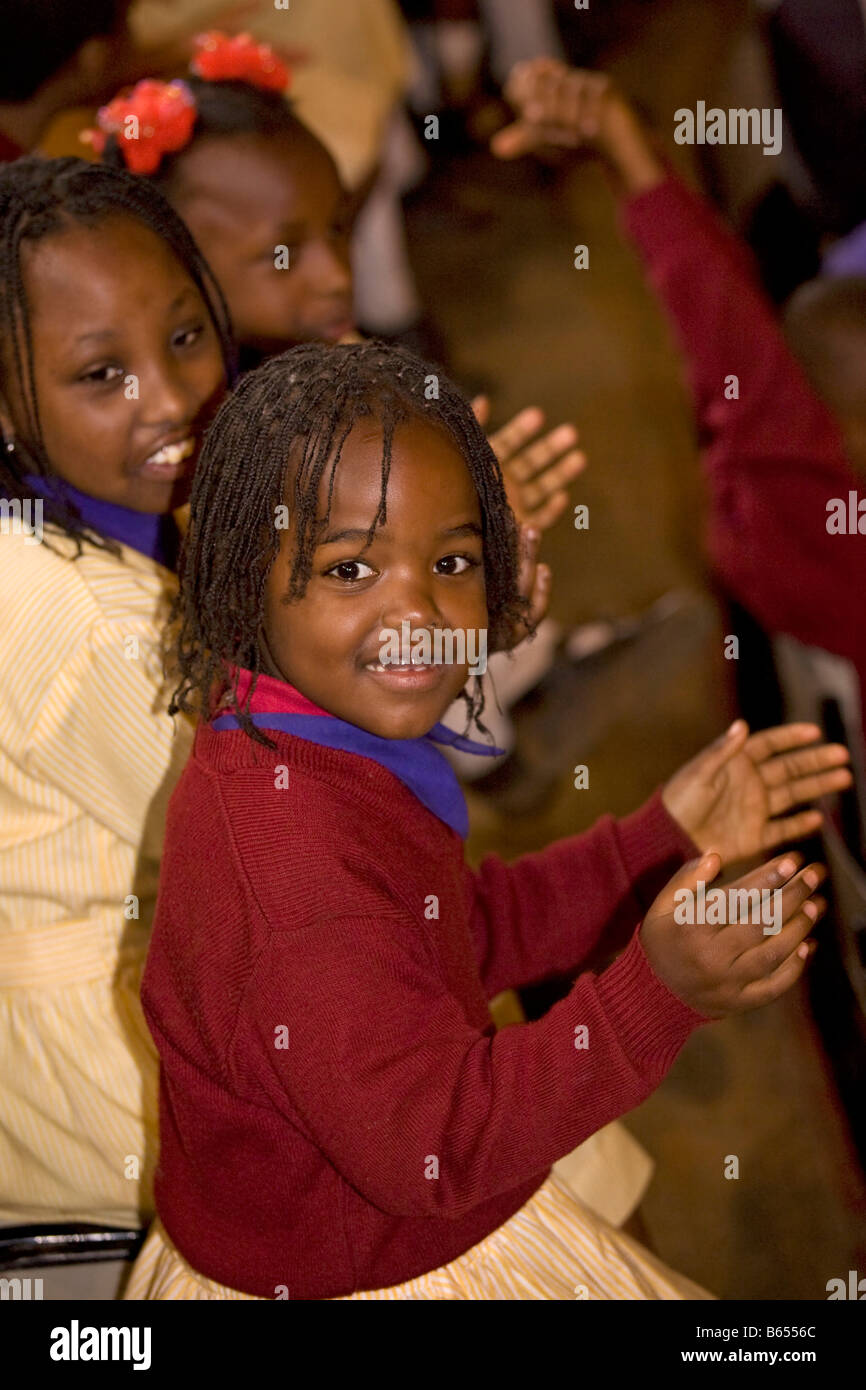 School group Nairobi Kenya Africa Stock Photo