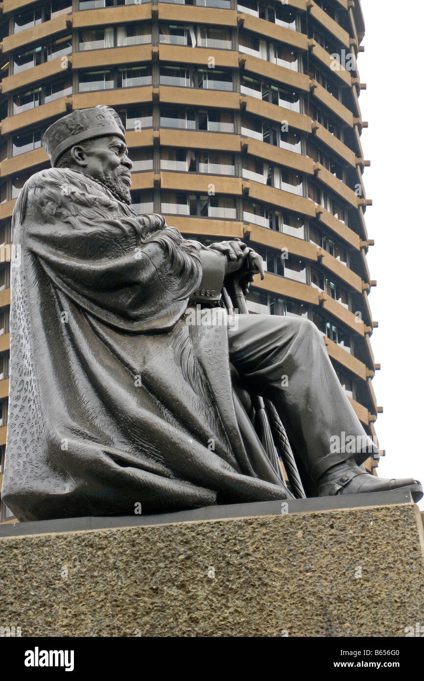 Jomo Kenyatta statue, City Square, Nairobi, Kenya, Africa Stock Photo