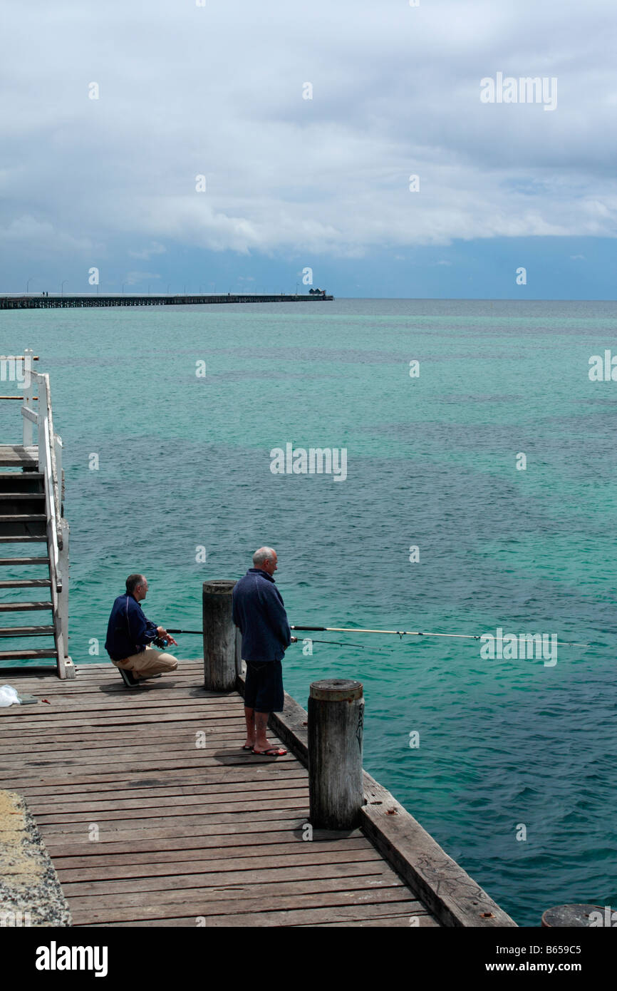Fishing on Busselton Jetty Western Australia WA Stock Photo Alamy